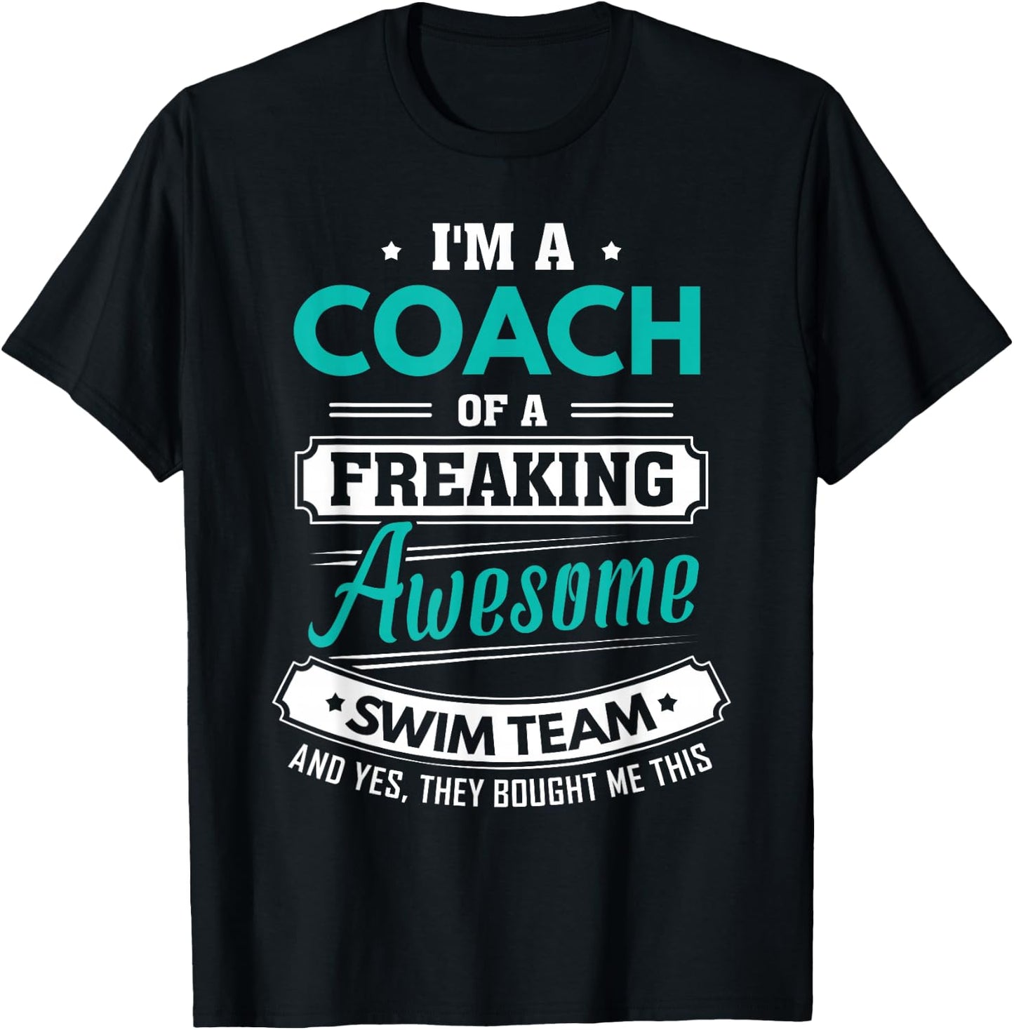 Swim Coach Swim Team Coach Gift T-Shirt - T-Shirt | Black
