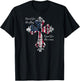 Stand for the Flag Kneel for the Cross Proud Patriotic USA Kids Men T-Shirt - T-Shirt | Black