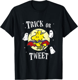 Peanuts Halloween Trick Or Tweet Woodstock T-Shirt - T-Shirt | Black