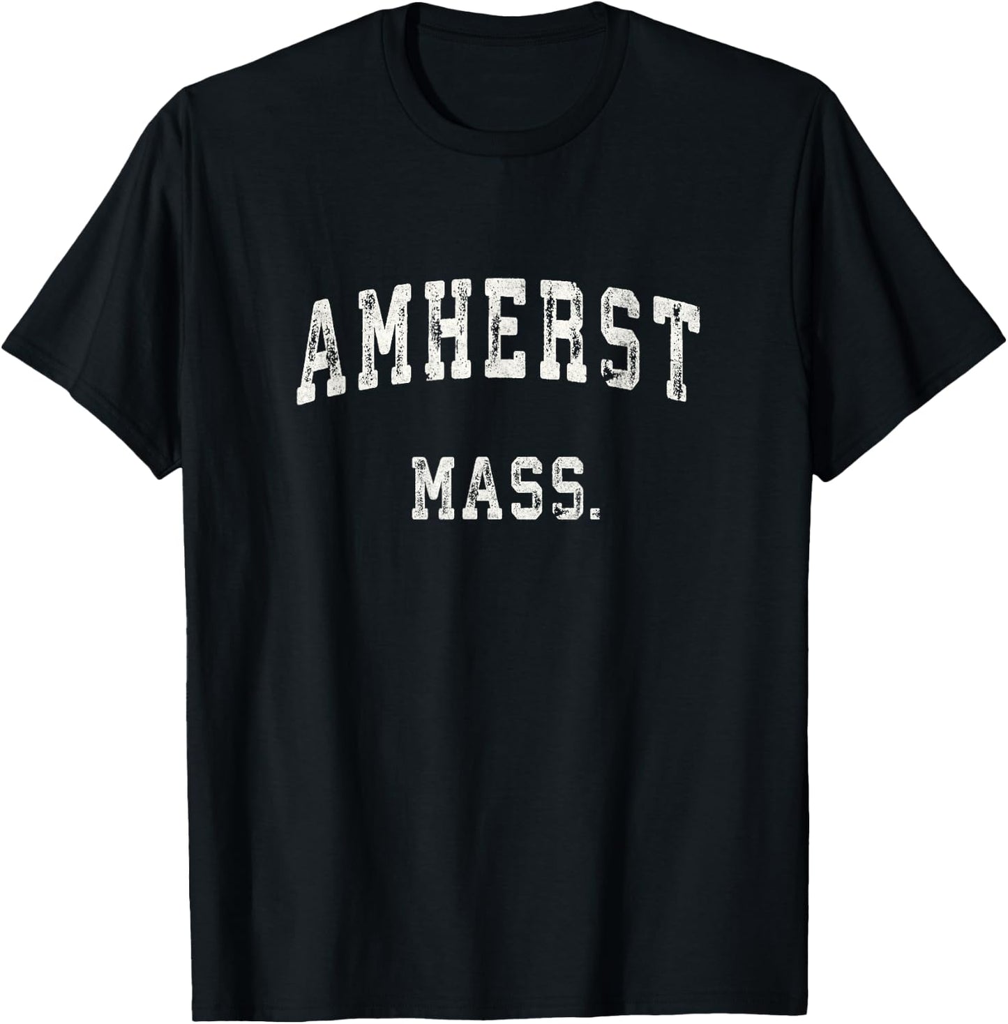 Amherst Massachusetts MA T Shirt Vintage Sports Design T-Shirt - T-Shirt | Black