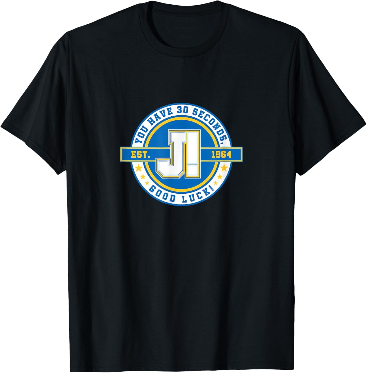 Jeopardy! 30 Second Varsity T-Shirt - T-Shirt | Black