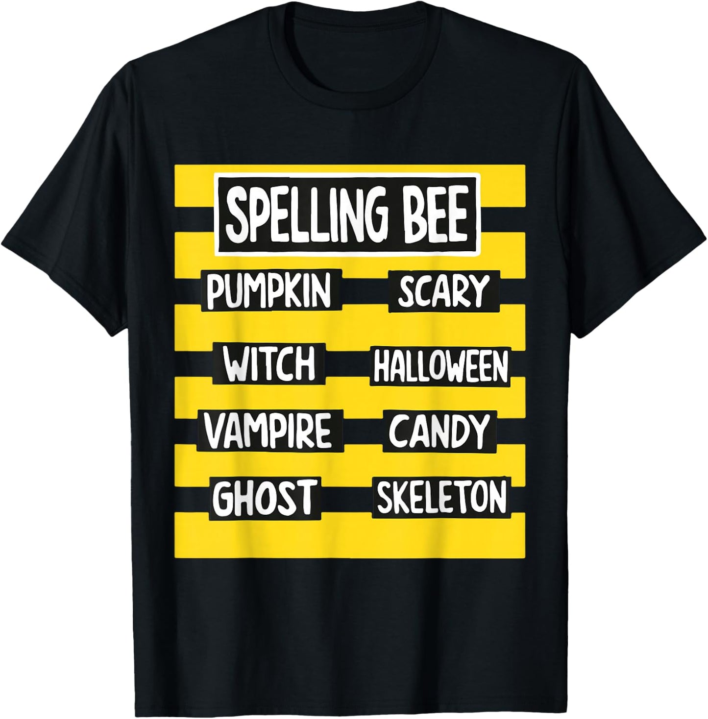 Funny Pun Halloween Costume for Teachers spelling bee T-Shirt - T-Shirt | Black