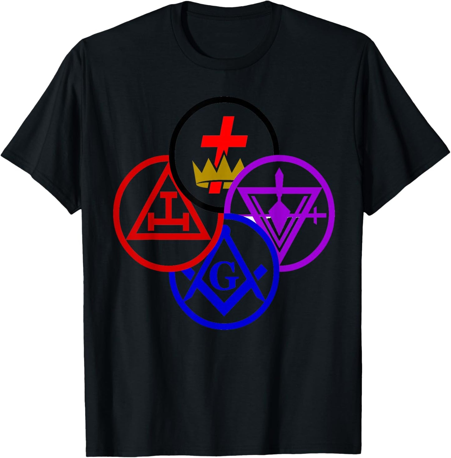 York Rite Masonic T Shirt T-Shirt - T-Shirt | Black