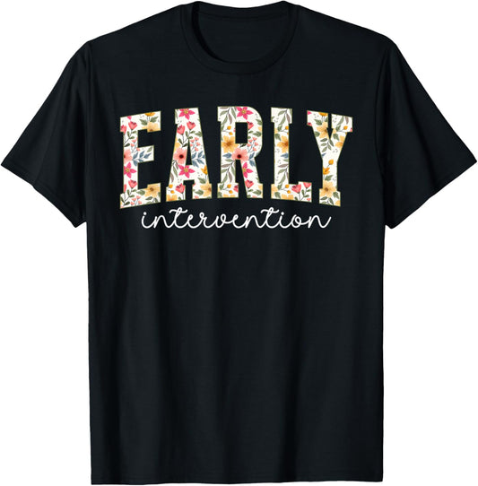Early Intervention Teacher Boho Early Intervention Teaching T-Shirt - T-Shirt | Black