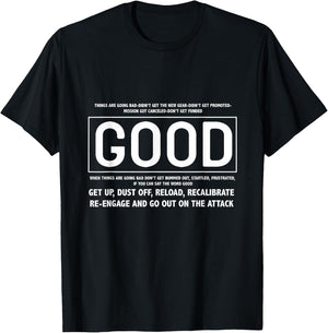 GOOD Motivational Jocko Quote Store T-Shirt - T-Shirt | Black