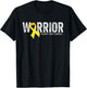 Warrior Childhood Cancer Awareness Ribbon Child Kids T-Shirt - T-Shirt | Black