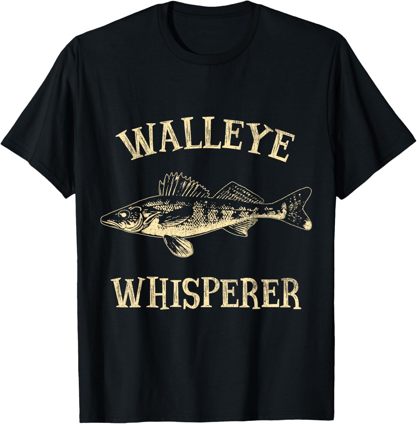 Walleye Whisperer Fish T-Shirt - T-Shirt | Black