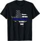 Texas Back the Blue Support Thin Blue Line T-Shirt - T-Shirt | Black