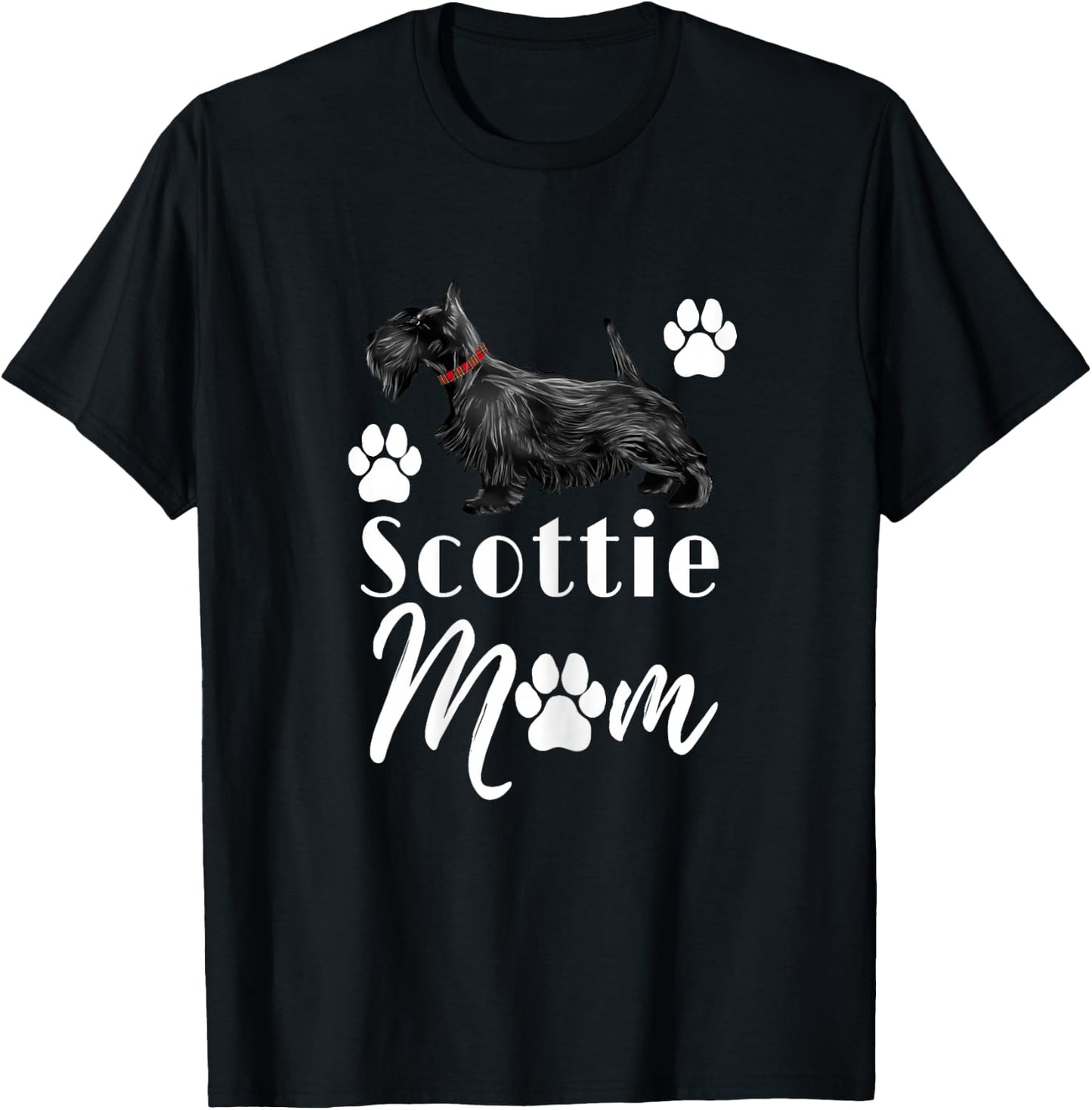 Scottish Terrier Scottie Dog Mom T-Shirt - T-Shirt | Black