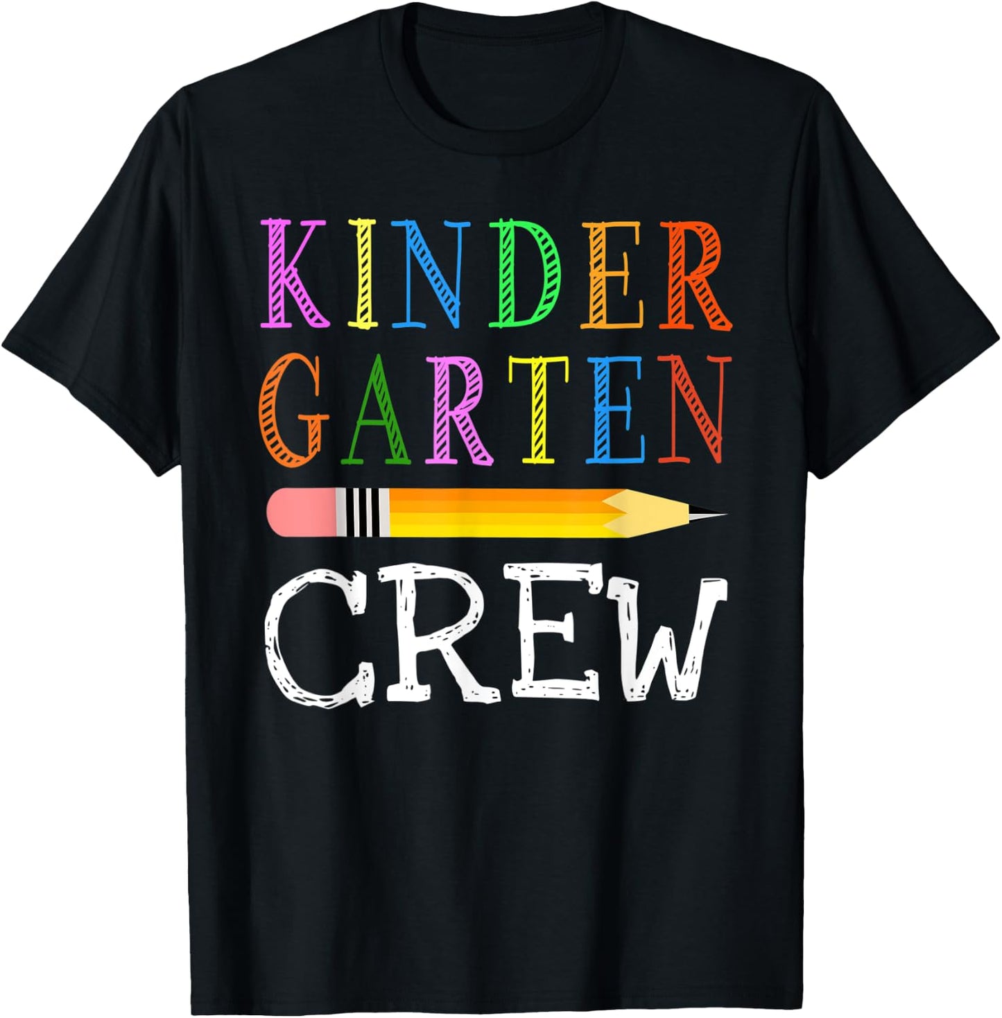 1st Day Of Kindergarten Kinder Crew Back To School Teacher T-Shirt - T-Shirt | Black