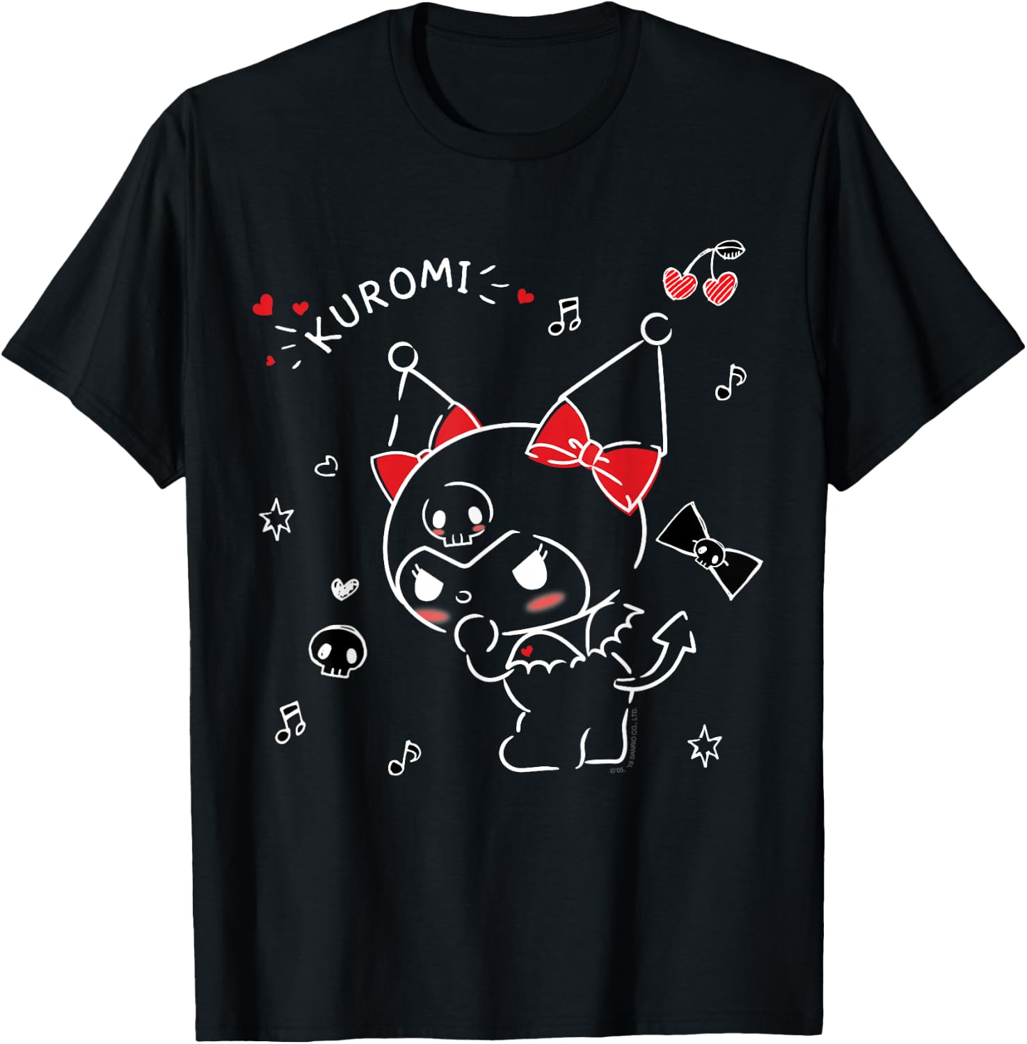 Kuromi Mischievous Shirt T-Shirt - T-Shirt | Black