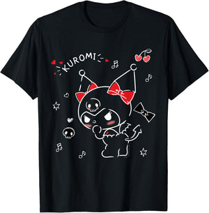 Kuromi Mischievous Shirt T-Shirt - T-Shirt | Black