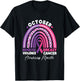 Domestic Violence And Breast Cancer Awareness Month Rainbow T-Shirt - T-Shirt | Black
