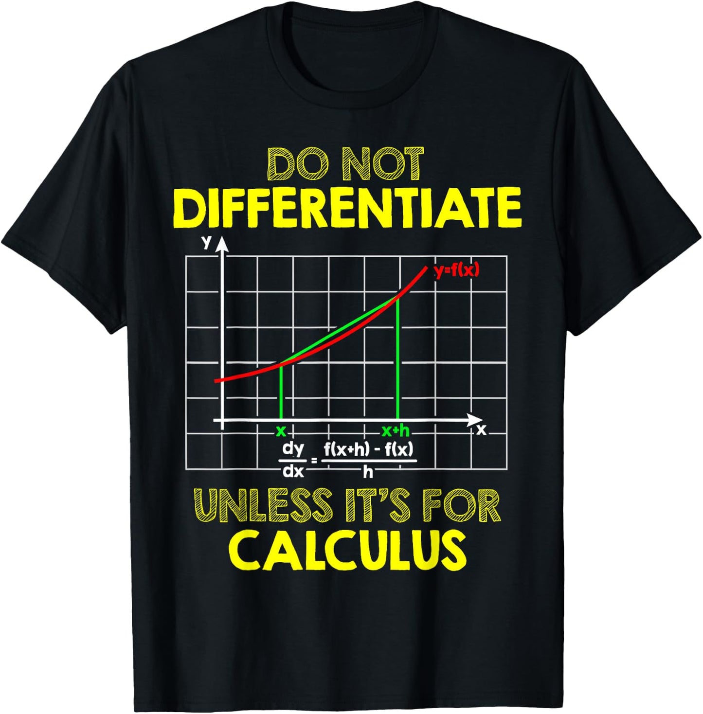 Do Not Differentiate Unless It's For Calculus Funny Math Pun T-Shirt - T-Shirt | Black