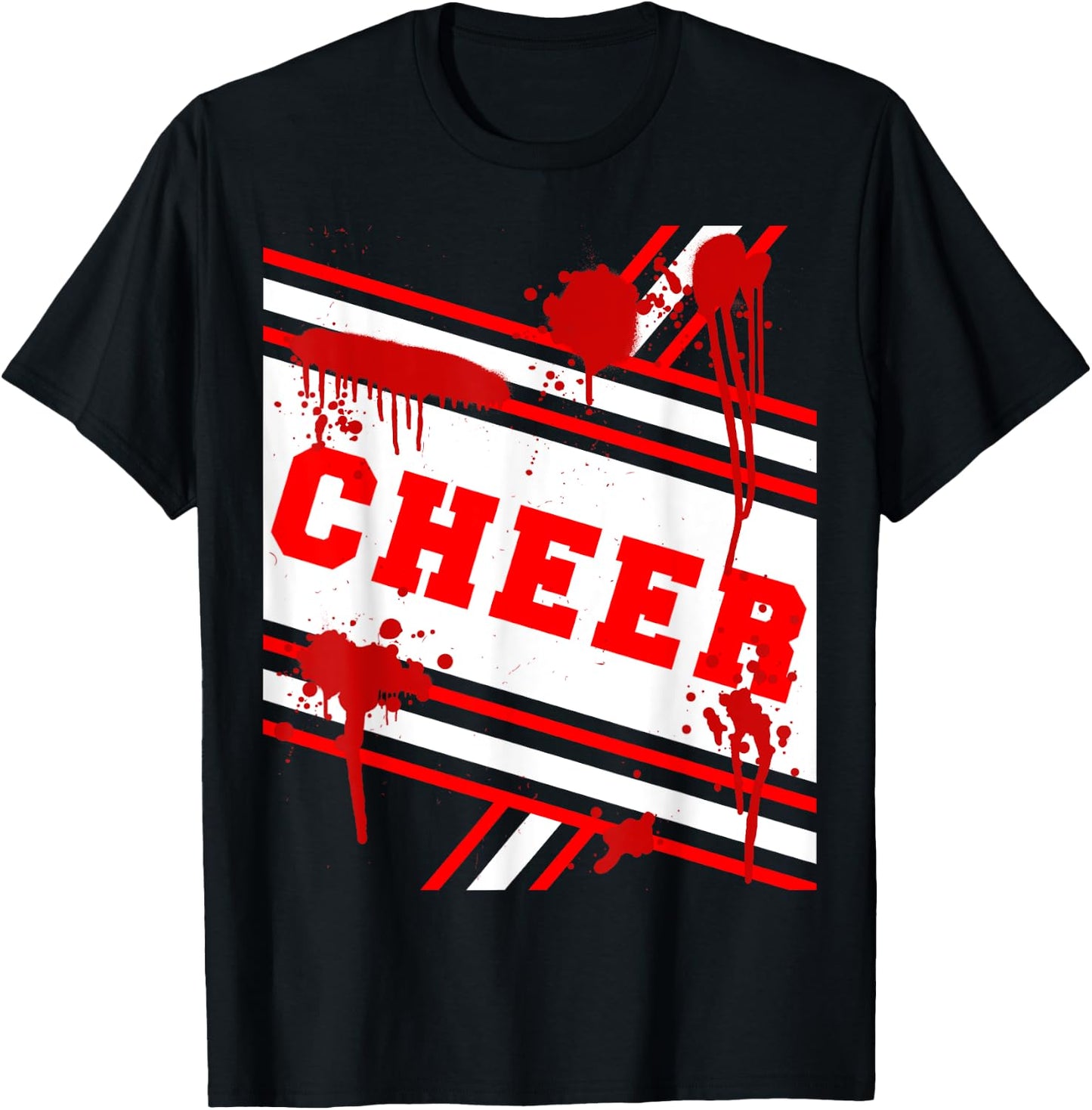 Scary Cheerleader Costume Shirt Halloween Cheer Team T-Shirt - T-Shirt | Black