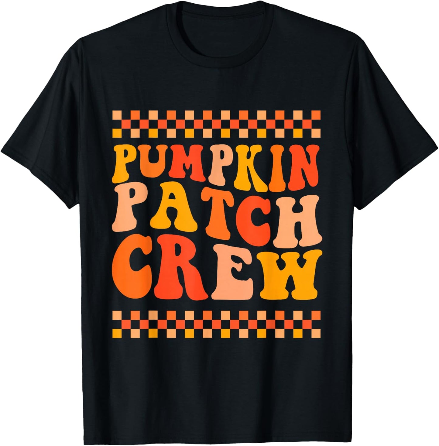 Pumpkin Patch Crew For Kids Boys Toddler Autumn Fall T-Shirt - T-Shirt | Black