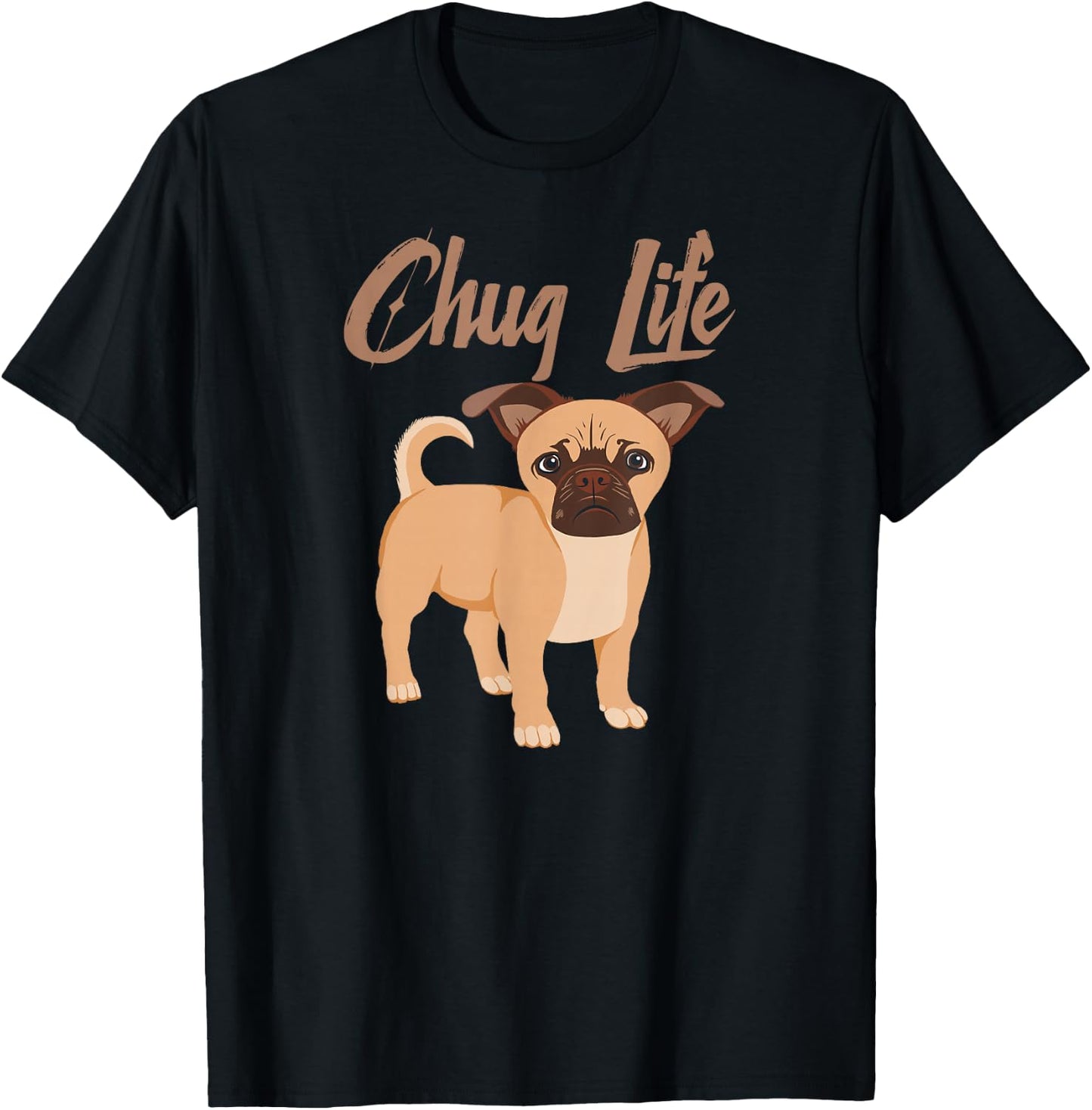 Chug Life Funny Dog Cute Chugs Shirt T-Shirt - T-Shirt | Black