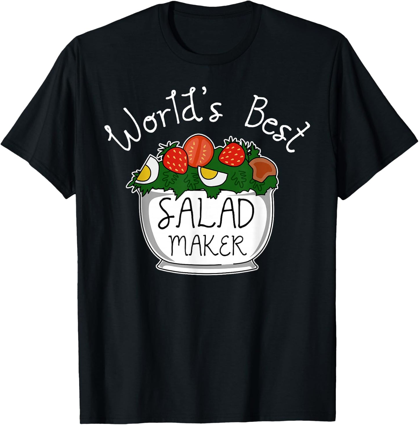 Vegetarian Vegan Veggie - Funny Salad T-Shirt - T-Shirt | Black