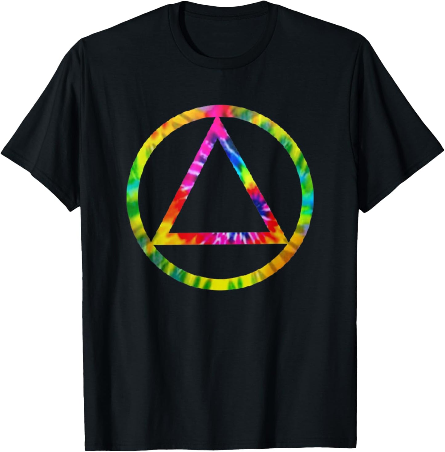 Tie Dye Dead Head Aa Sobriety Recovery Logo T-Shirt - T-Shirt | Black