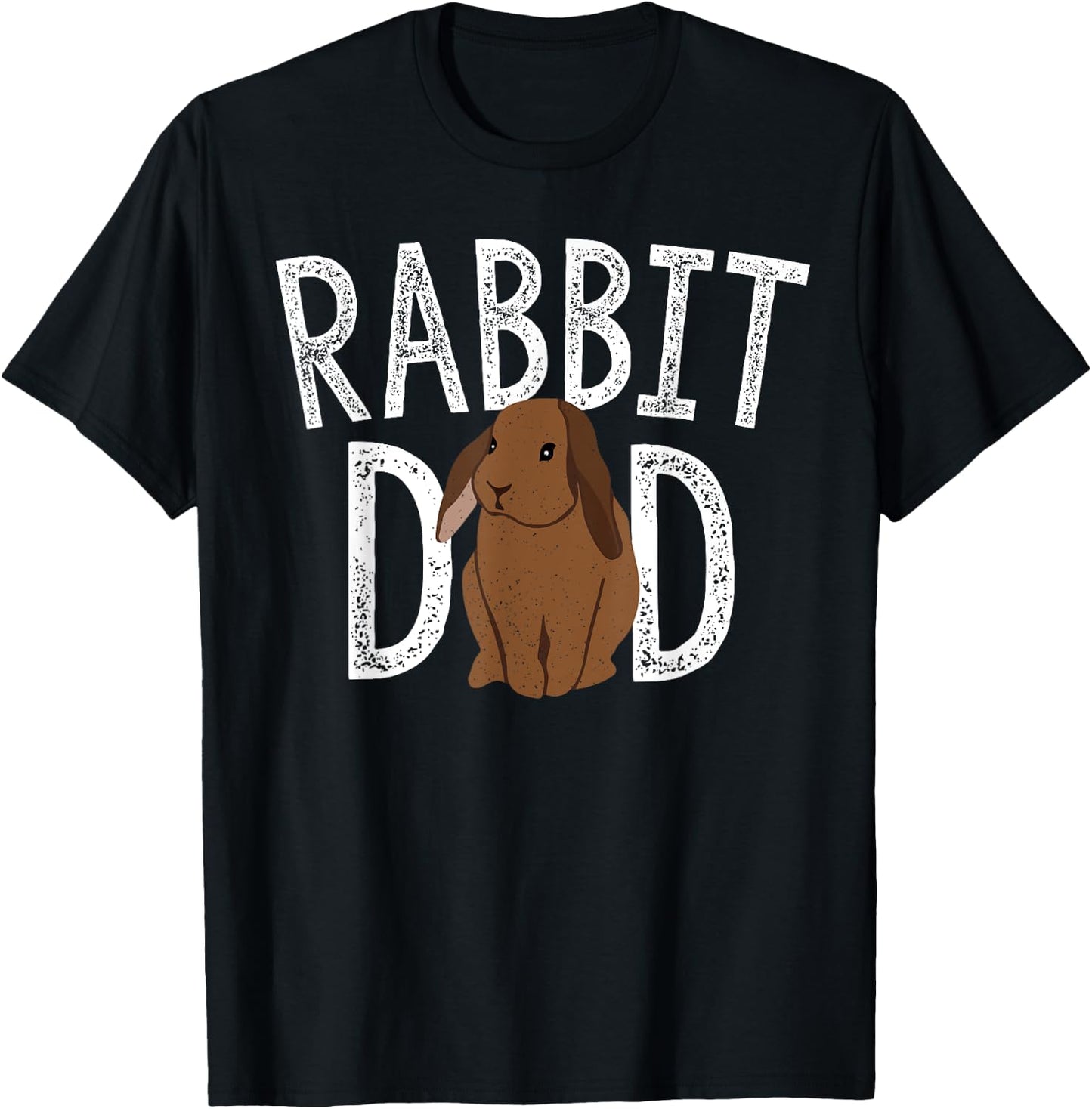 Rabbit Dad Bunny Lovers Animal Pet Owners Daddy Gift T-Shirt - T-Shirt | Black
