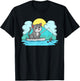 Funny Kitten Cute Kawaii Neko Cat Fishing Men Women Kids T-Shirt - T-Shirt | Black