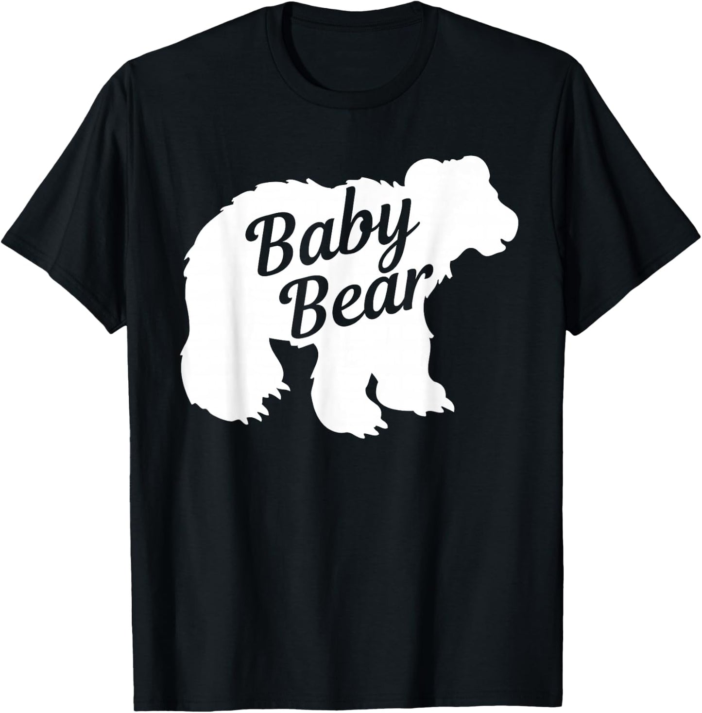 Kids Baby Bear Design Little Bear Cub Girls Boys Child T-Shirt - T-Shirt | Black