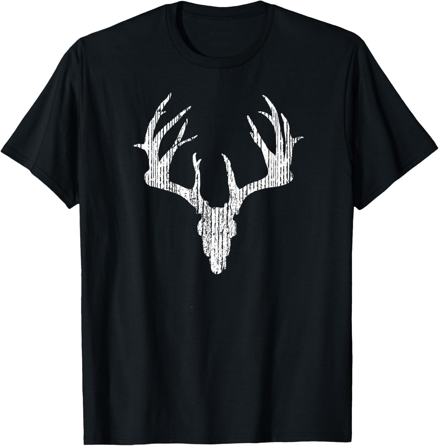 Whitetail Deer Buck Skull B&C Trophy Antlers T-Shirt - T-Shirt | Black