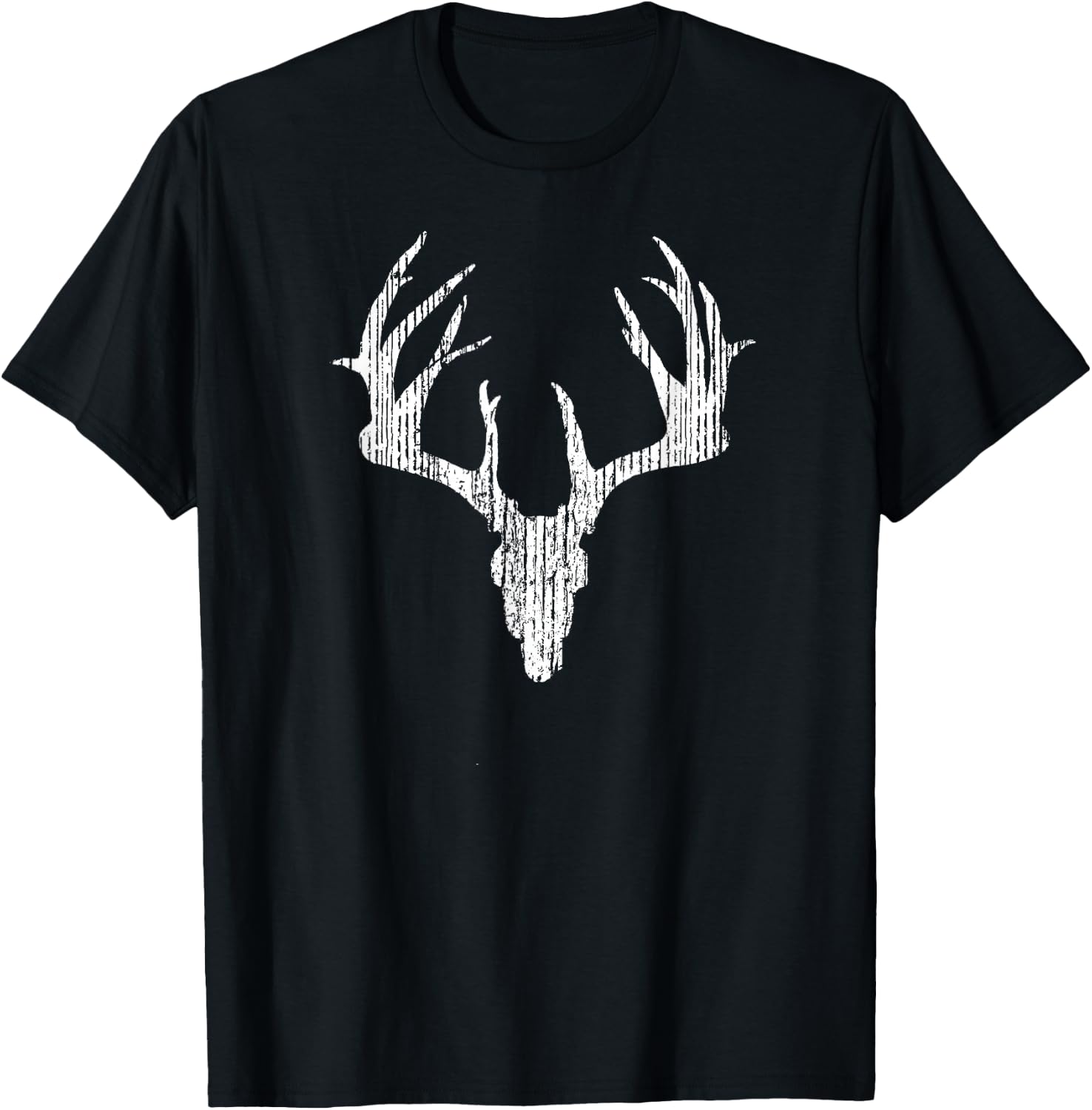 Whitetail Deer Buck Skull B&C Trophy Antlers T-Shirt - T-Shirt | Black