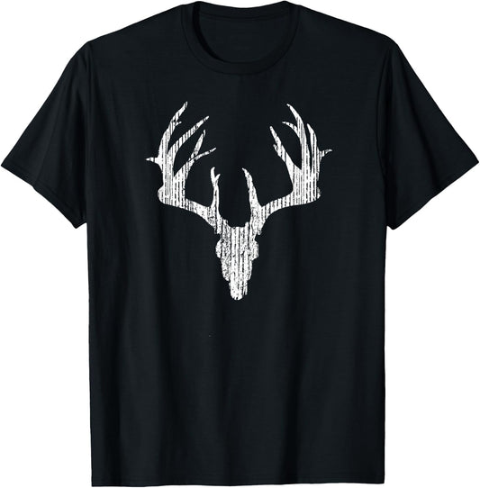 Whitetail Deer Buck Skull B&C Trophy Antlers T-Shirt - T-Shirt | Black