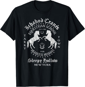Ichabod Crane Equestrian School Sleepy Hollow T-Shirt - T-Shirt | Black