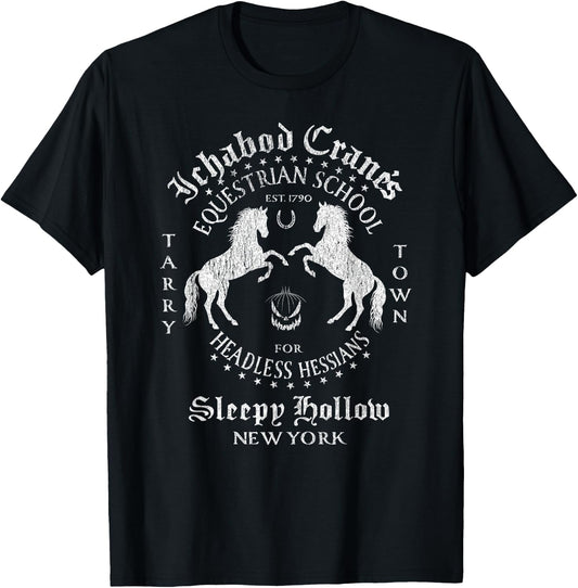 Ichabod Crane Equestrian School Sleepy Hollow T-Shirt - T-Shirt | Black