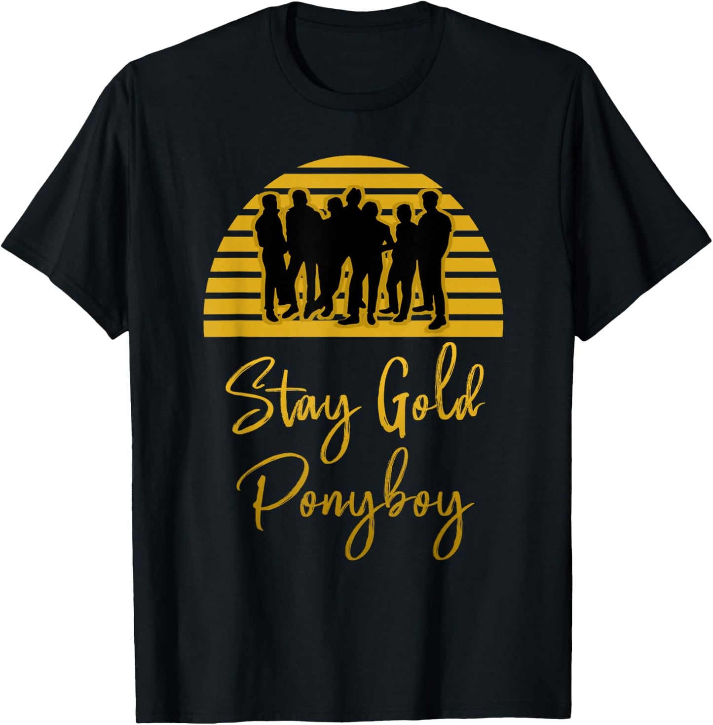 Stay Gold Ponyboy Vintage Classic 80s 70s T-Shirt - T-Shirt | Black