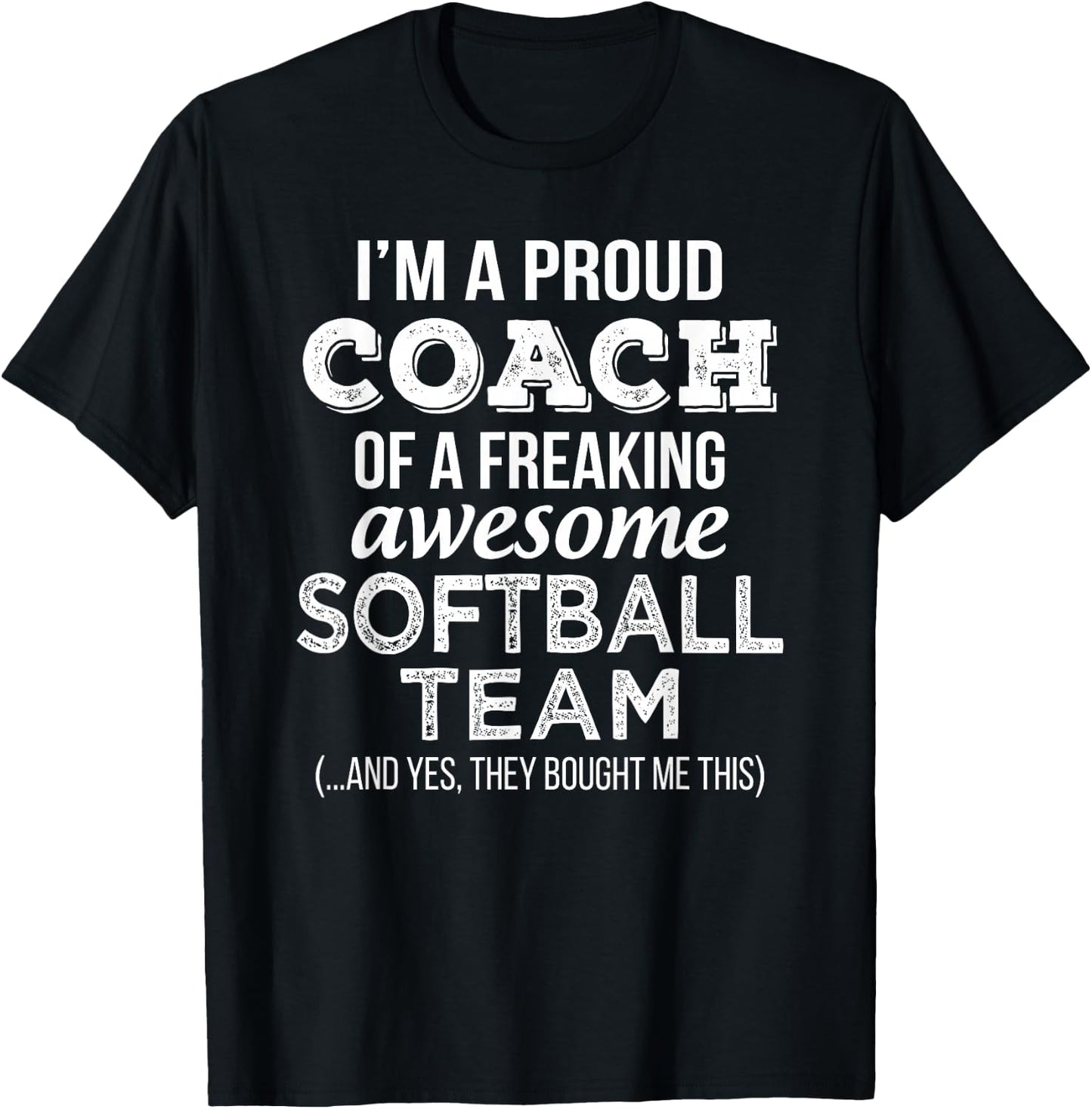 Softball Coach T Shirt Funny Thank You Appreciation Gift T-Shirt - T-Shirt | Black