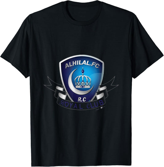 Al-Hilal Soccer football Saudi Team Fan Alhilal T-Shirt - T-Shirt | Black