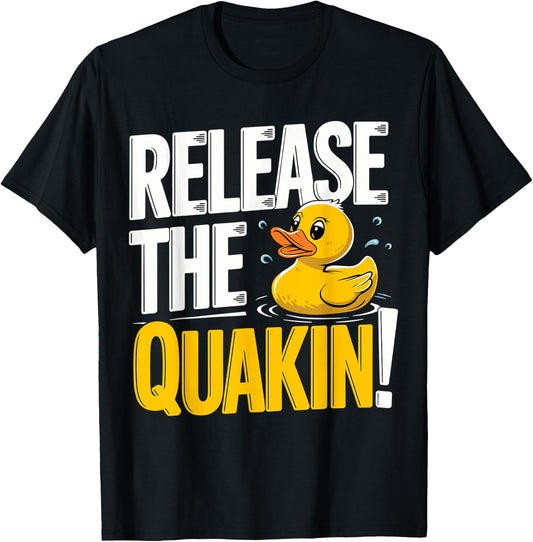 Release the Quakin Rubber Duck T-Shirt - T-Shirt | Black