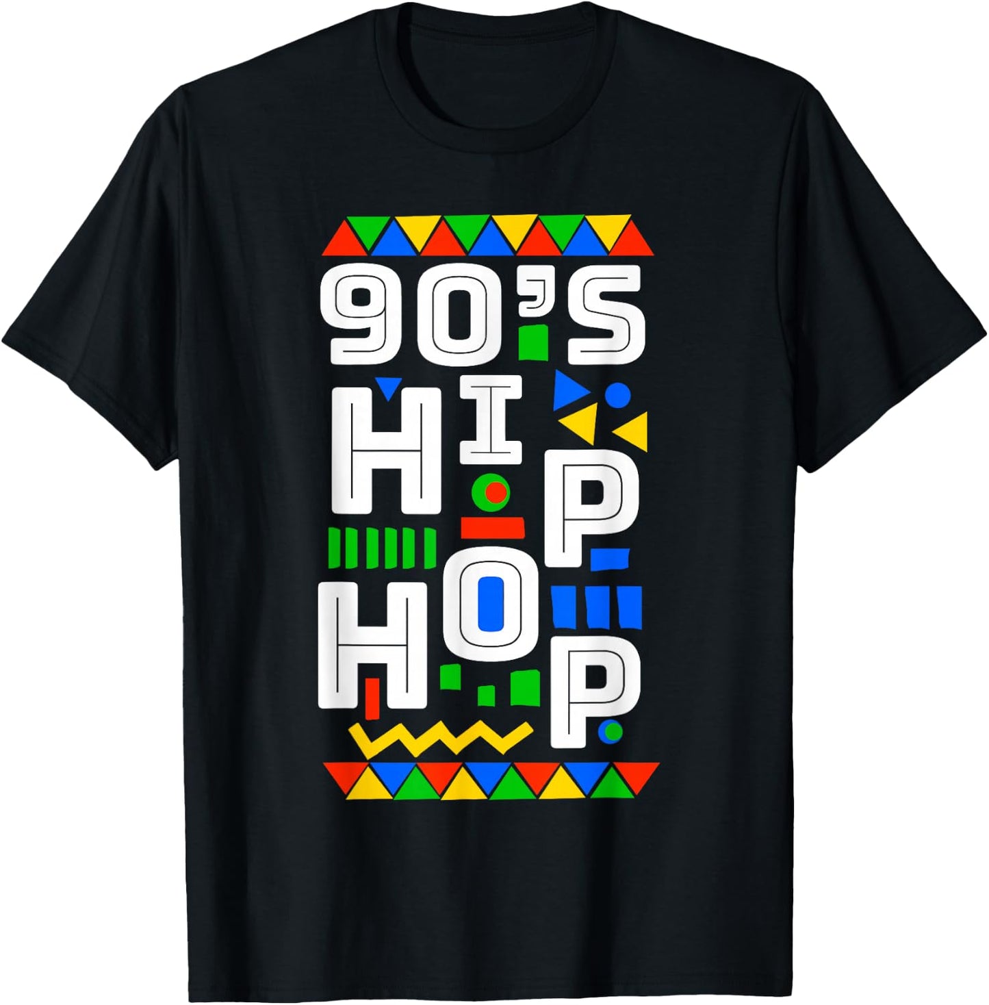 90's Hip Hop Vibes retro pattern T-Shirt - T-Shirt | Black