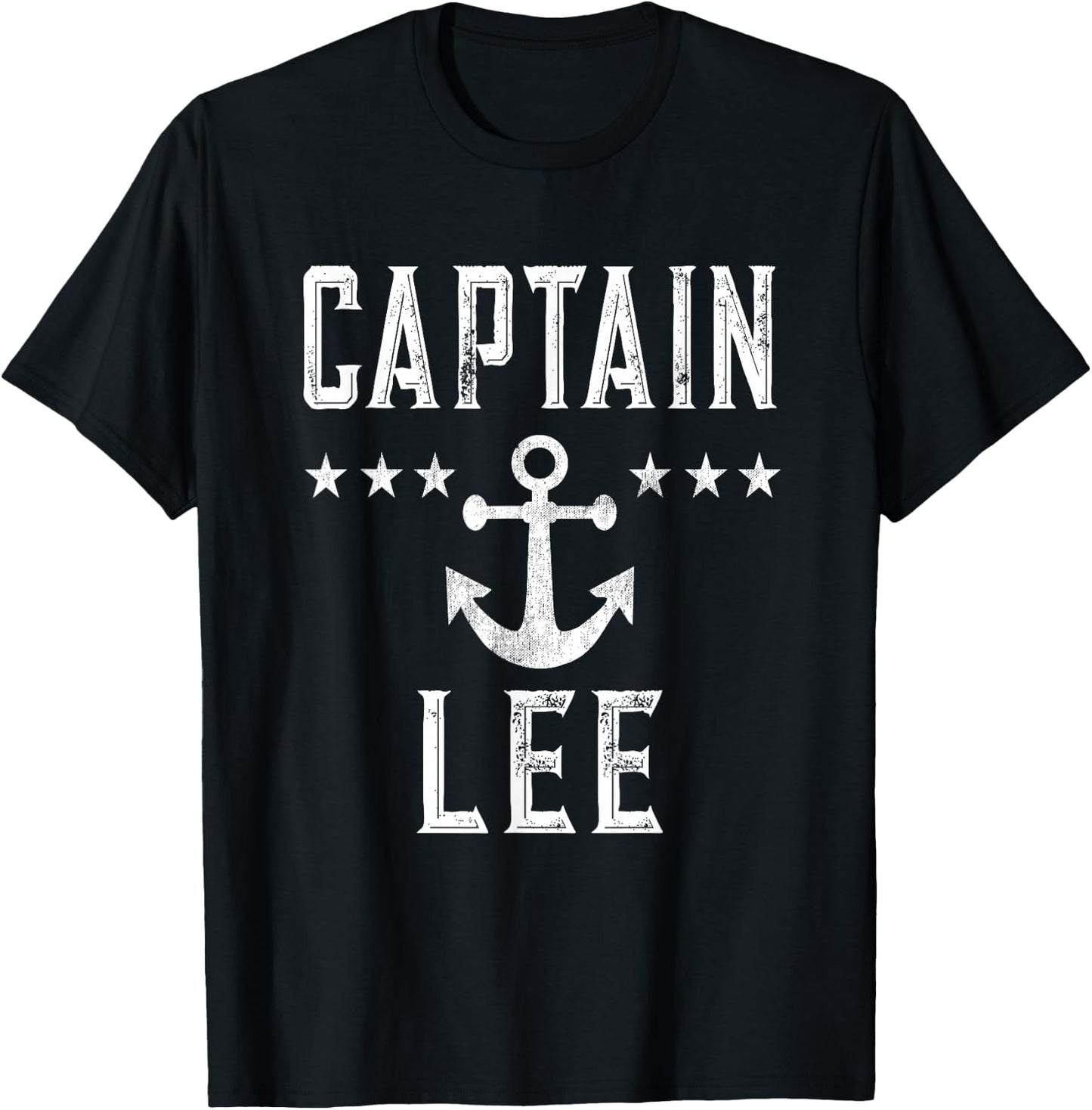 Vintage Captain Lee Family Cruise Lake Boat T-Shirt - T-Shirt | Black