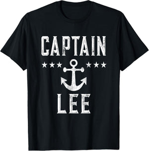 Vintage Captain Lee Family Cruise Lake Boat T-Shirt - T-Shirt | Black