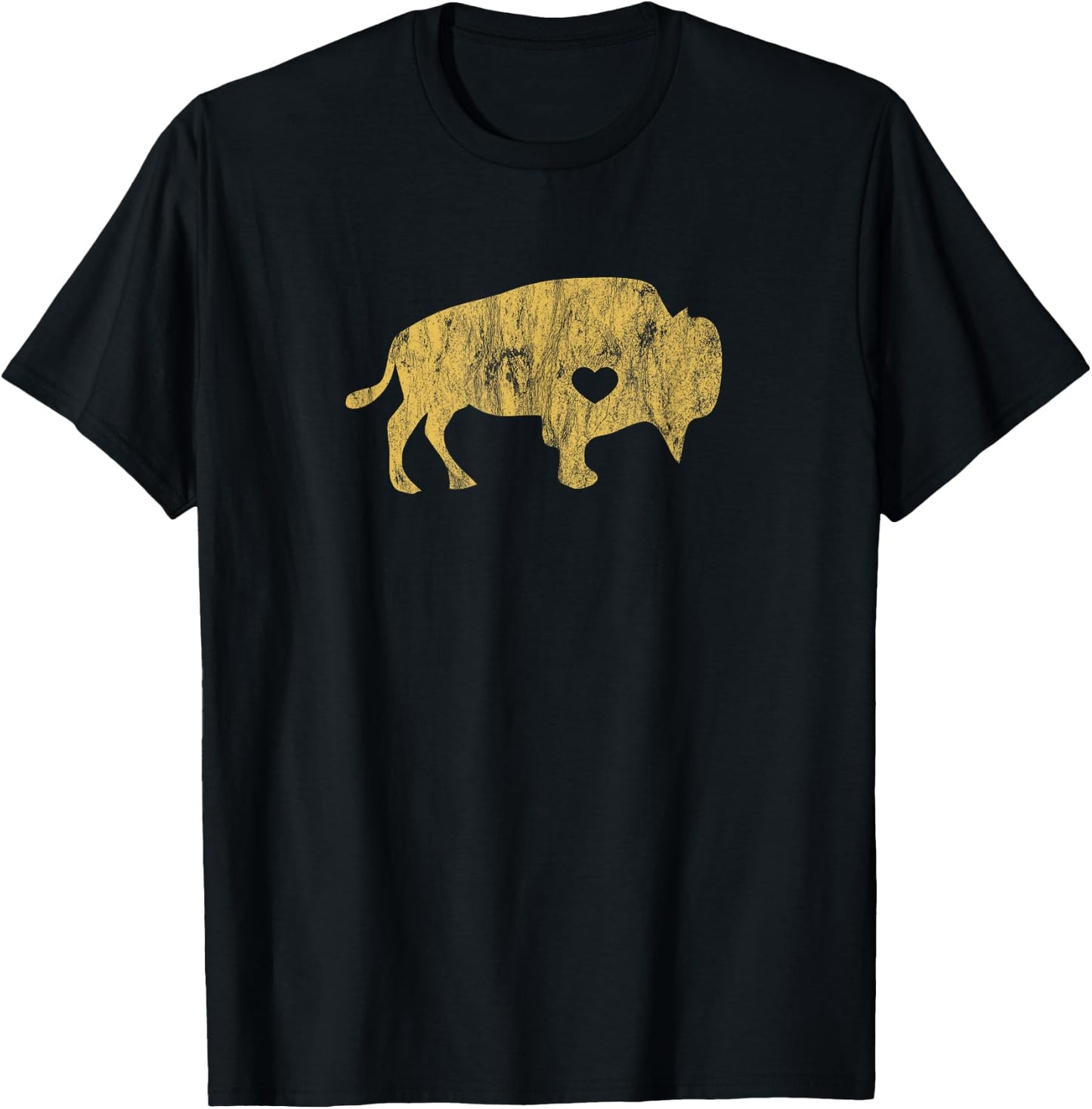 I Love Buffaloes Golden Buffalo Bison Lover Gift Ideas T-Shirt - T-Shirt | Black