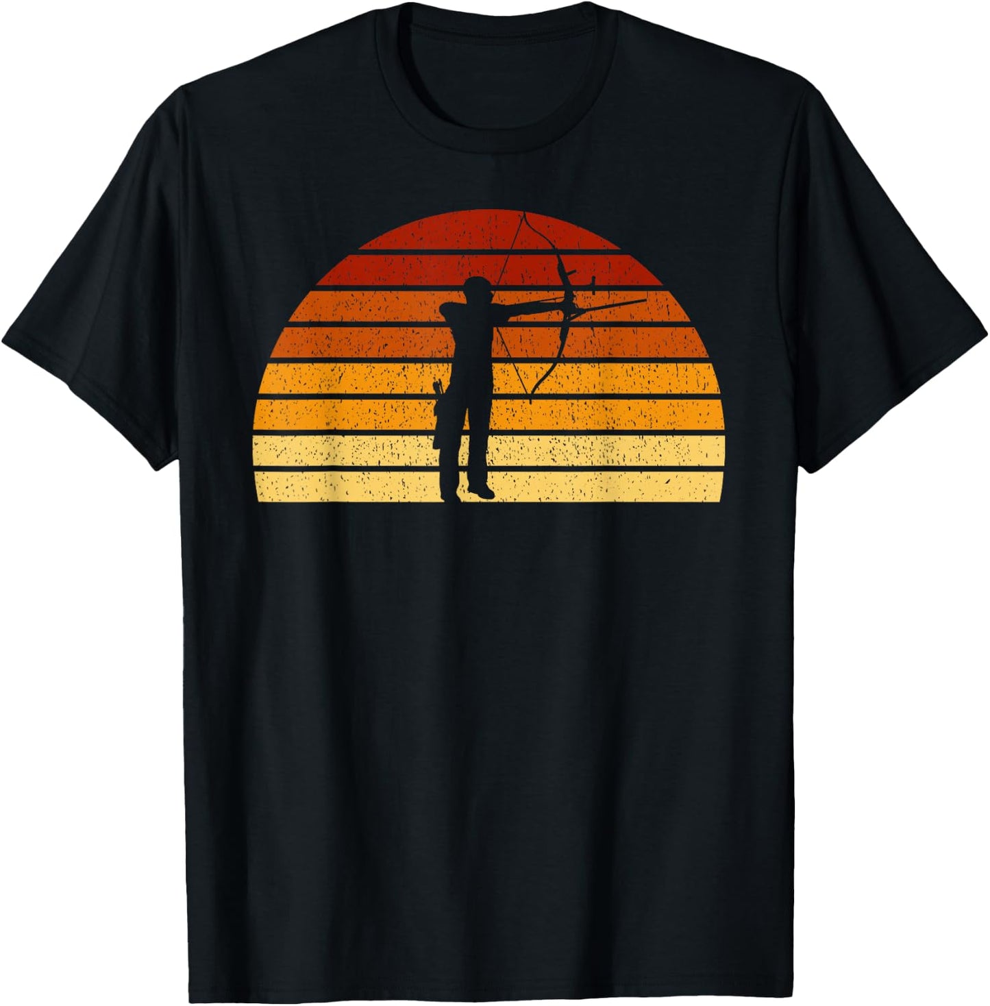 Vintage Sun Archery Gift Archers T-Shirt - T-Shirt | Black
