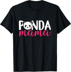 Panda Mama - Panda Gifts For Panda Mom Cute Panda Outfit T-Shirt - T-Shirt | Black