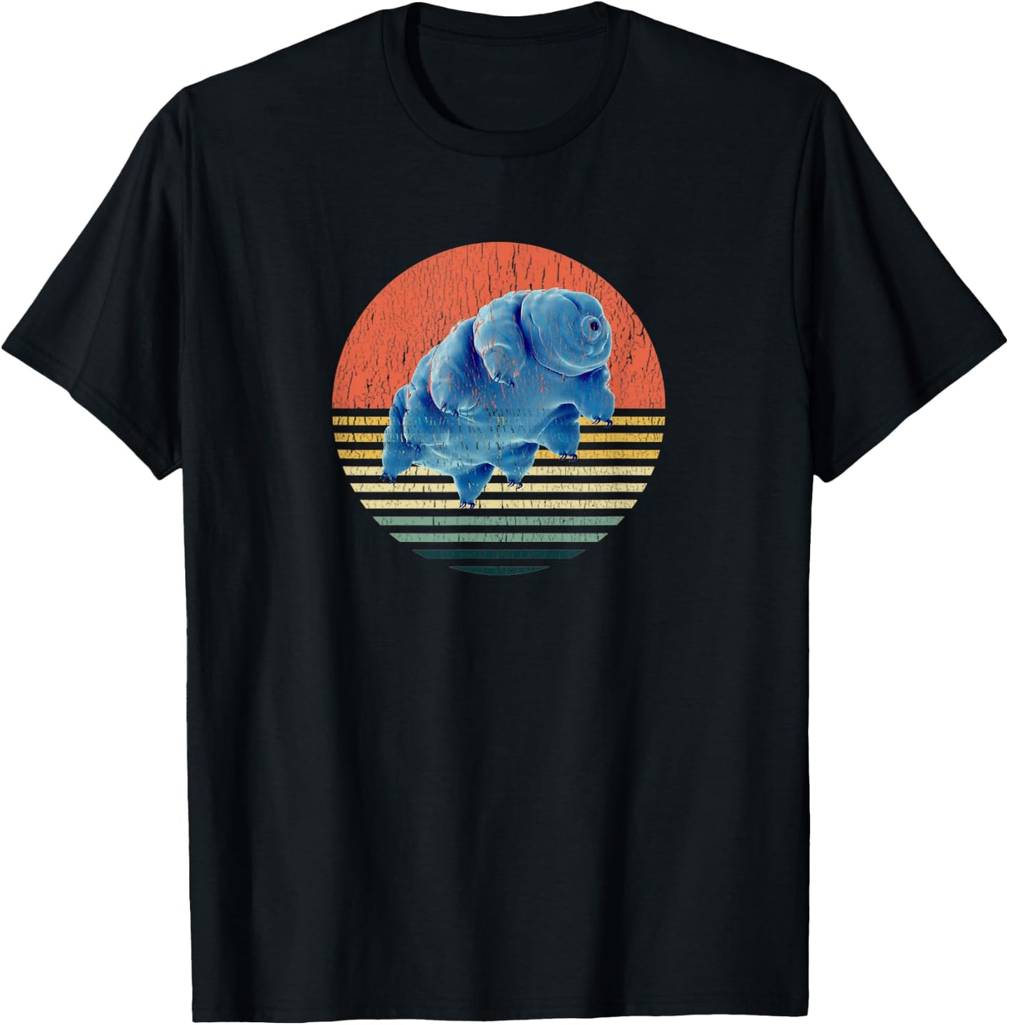 Tardigrade Vintage Retro Microbiology Gift Water Bear T-Shirt - T-Shirt | Black