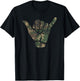 Surfs Up Camouflage Hawaii Shaka Sign Shirt Art-Retro Shaka T-Shirt - T-Shirt | Black