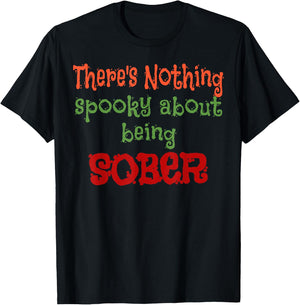 Halloween Clean and Sober AA NA Costume T-Shirt - T-Shirt | Black