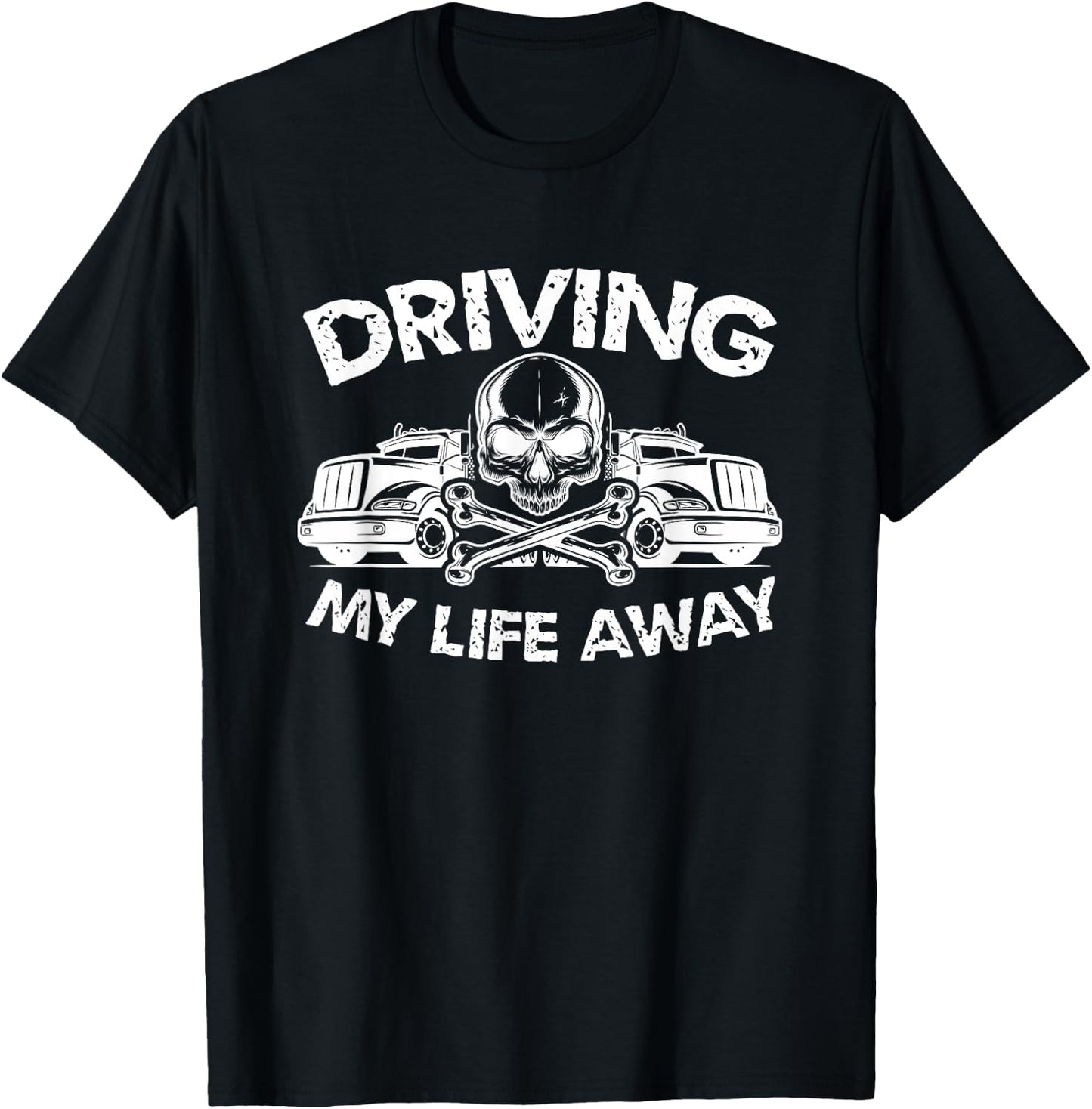 My Life Away Trucker Gift Fun T-Shirt - T-Shirt | Black