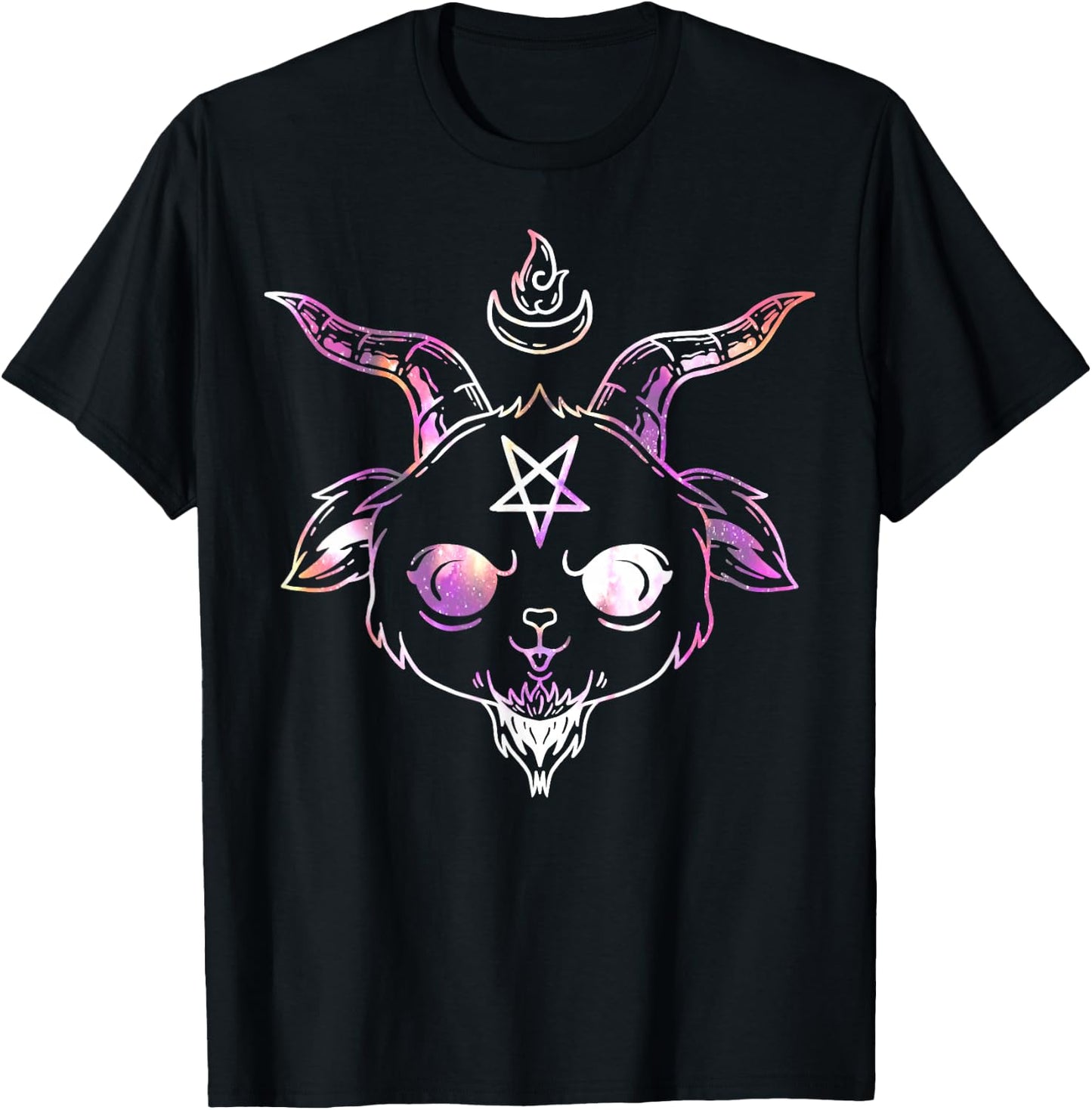 Baphomet Gothic Kawaii Pastel Goth Goat T-Shirt - T-Shirt | Black