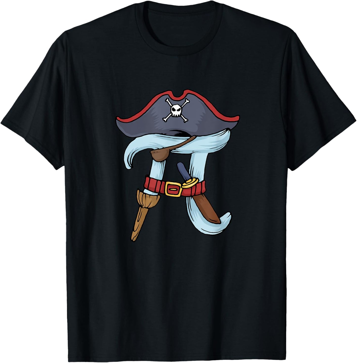 Pi Rate Funny Maths Pi Pirates T-Shirt - T-Shirt | Black
