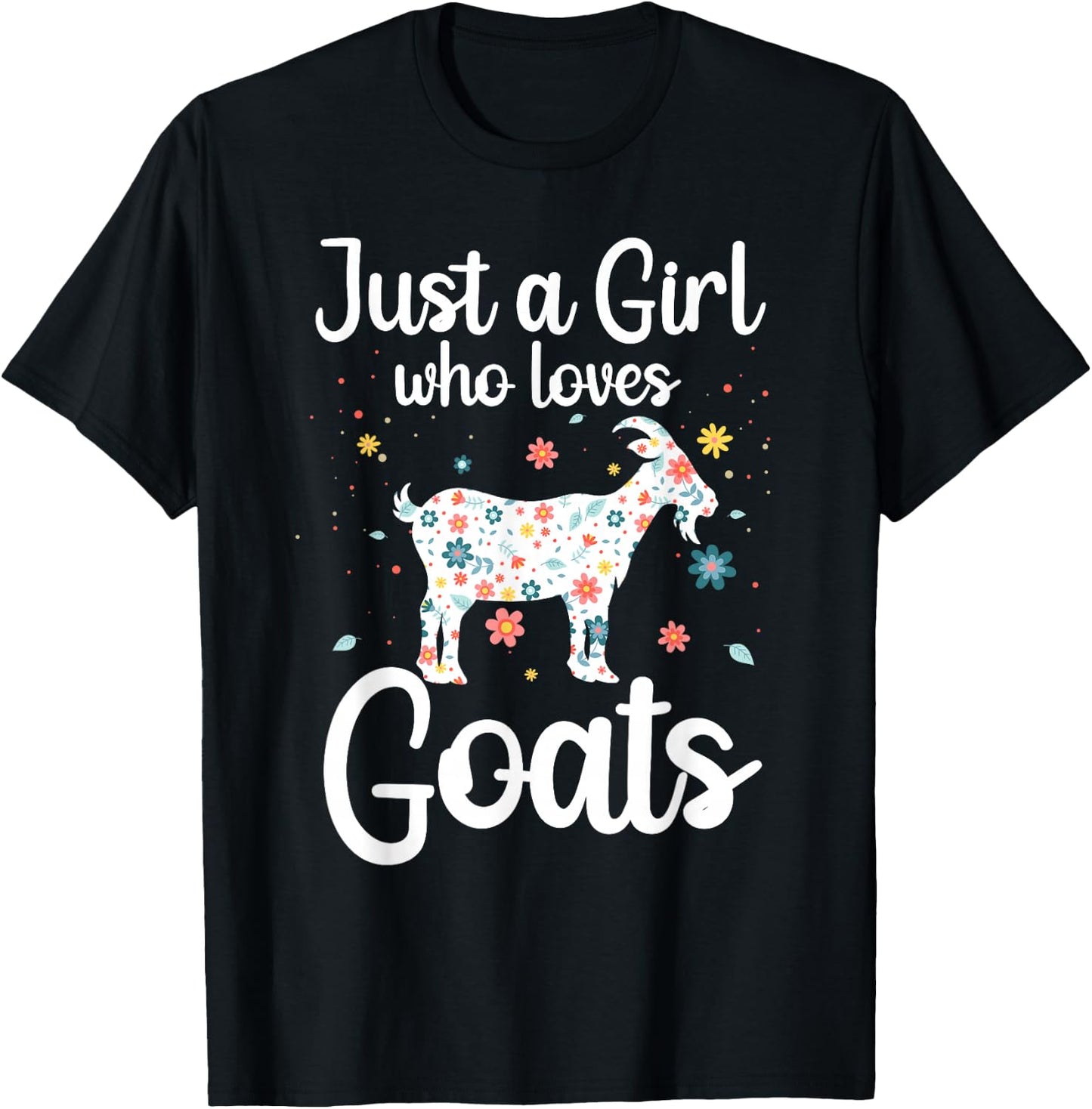 Cool Goat Art Girls Goat Farmer Pygmy Goat Lover T-Shirt - T-Shirt | Black