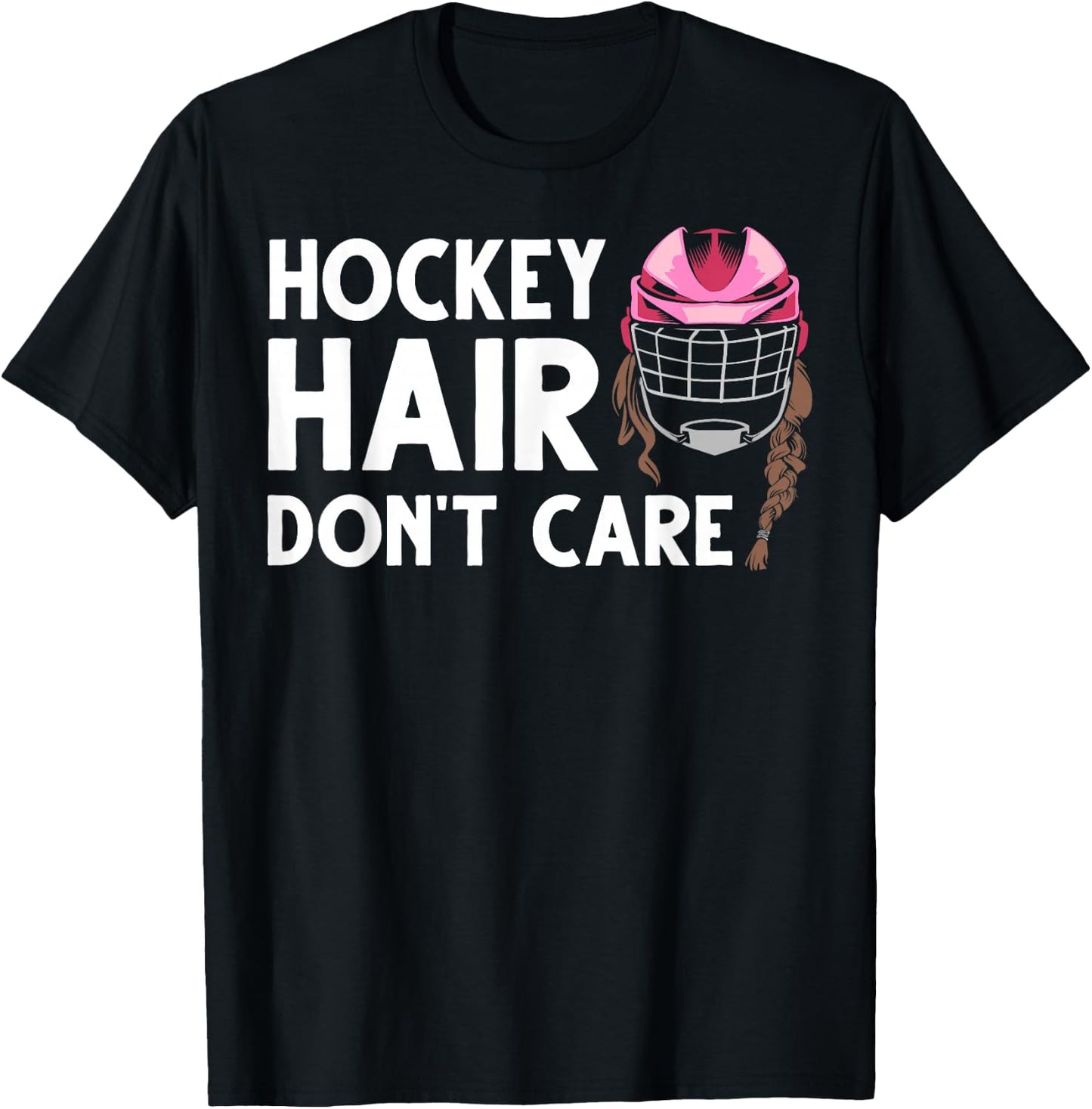 Funny Ice Hockey Design Girls Ice Hockey Lover T-Shirt - T-Shirt | Black