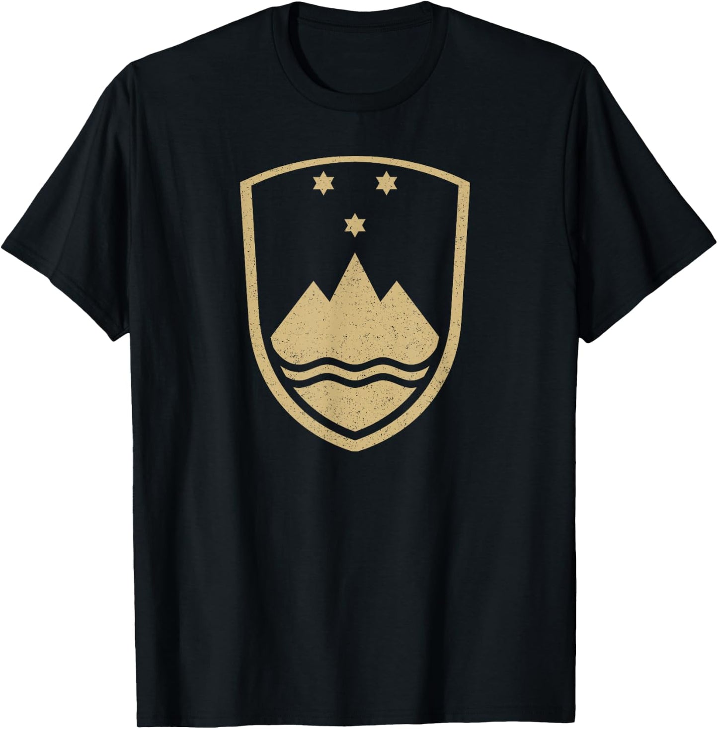 Slovenia Coat of Arms Slovenian Flag Symbol T-Shirt - T-Shirt | Black